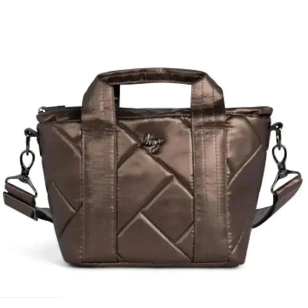 LUG Dory Mini Crossbody / Top Handle Bag - Metallic Espresso (brown)